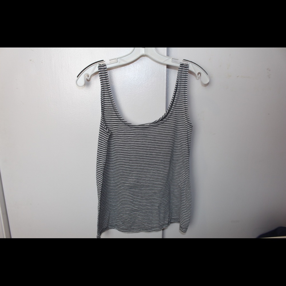 Striped Black & White Tank Top